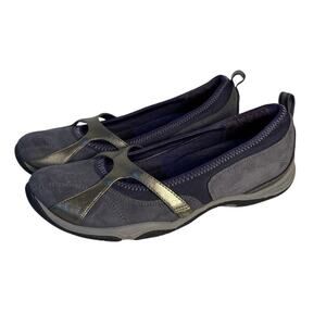 Privo by Clarks Women Blue Silver Slip On Loafer Sneaker Comfort Shoe Size 8